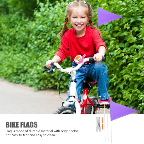 1 sæt cykel flagstang dekoration cykel flag flagstang sikkerhed cykling flag sikkerhedsflag cykler flag cykelstamme cykel flag sæt flag til
