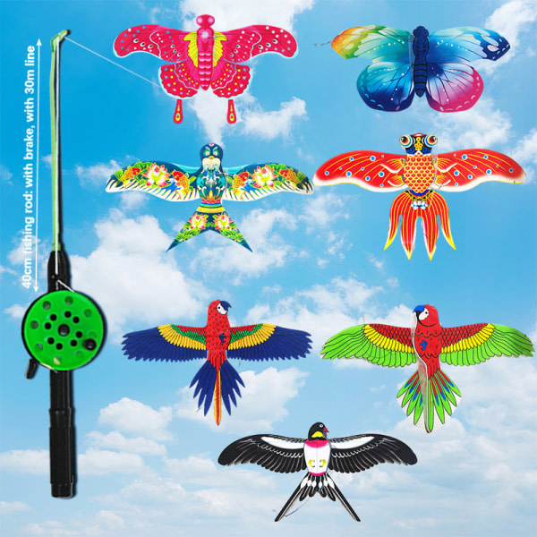 Drageflyvende drage legetøj tegneserie sommerfugl svaler ørn drage W/Ha B one size B B one size