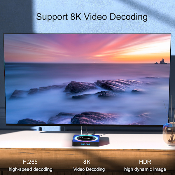 Android 13.0 TV-boks Bluetooth WIFI Medias Player til hjemmet og kontoret 4G 32G