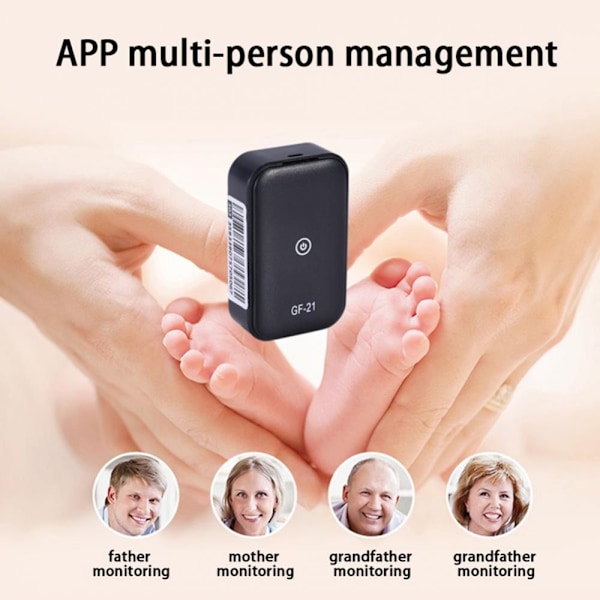 GPS-tracker GF21 Mini Realtid Bil Tracker Anti-förlust Enhet Röststyrning Inspelning Locator Hög Definition Mikrofon
