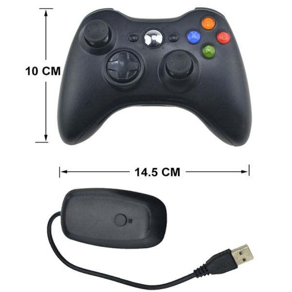 Ny XBOX360/PS3 Universal Wireless 2.4G Grip - Svart, Plus PS3 Fu