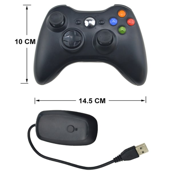 Uusi XBOX360/PS3 Universal Wireless 2.4G Grip - Musta, Plus PS3 Fu
