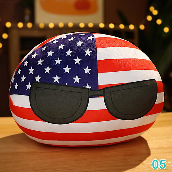 10 cm Country Ball Pehmolelu, Pallomainen Ripustuskoriste, Countryball Täytetty Lasten Nukke USA