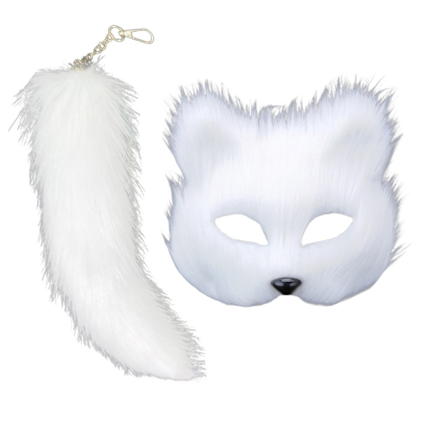 Tekokarvainen Ketun Hännän Kissamaskit Therian Maskit ja Hännät Halloween-asuja Juhliin Gray 0.12