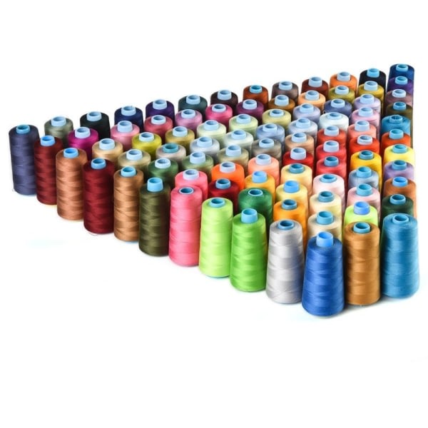 Sytråd - 30 polyestertråder for håndstrikking, quilting og symaskin Multi SQBB