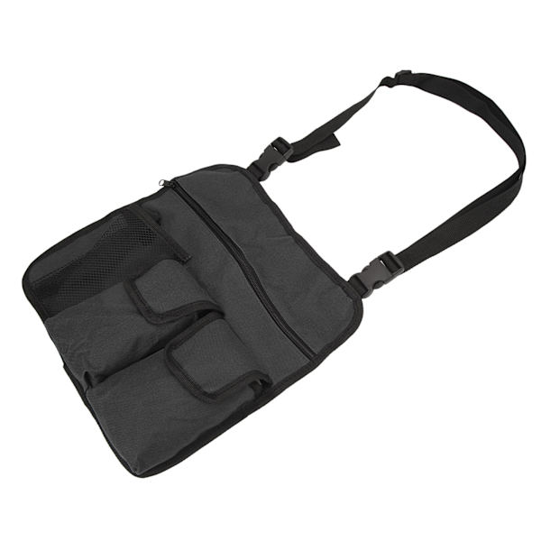 Strandstol Armlenestolveske 600D Oxford Stoff Multifunksjonell Utendørs Stol Organizer for Camping Svart