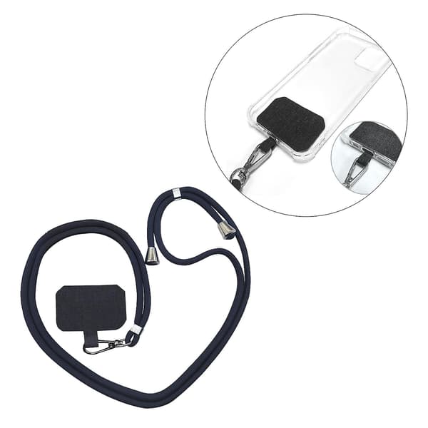 Avtagbar justerbar mobiltelefonhalsrem Svart(h})