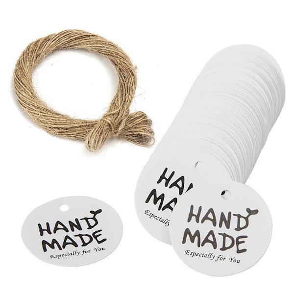 Kraft-paperiset lahjatägit 3 cm häihin ja syntymäpäiville