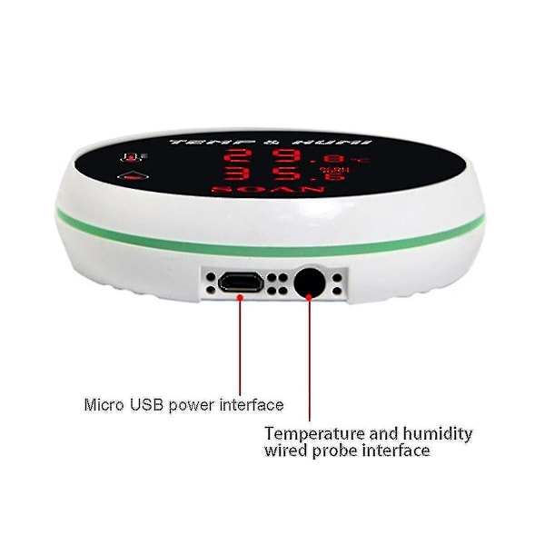 Tuya Wifi Temperatursensor Kabel Digital Smartlife Termometer Rum Vatten Pool Termostat Alarm EU
