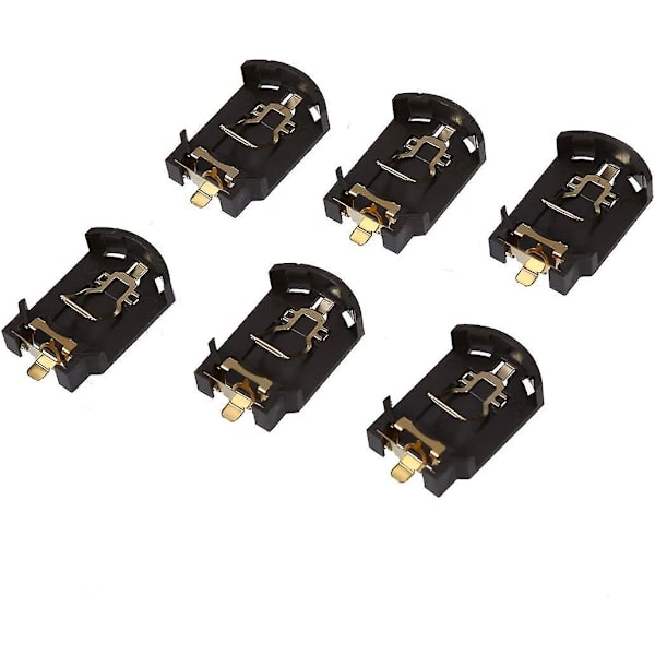 6 stk. plastickasse Cr2032 knapbatteri knapbatteriholder