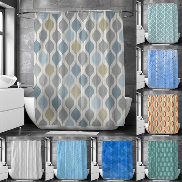 Vakker vanntett polyester dusjforheng 180 x 180 cm, A