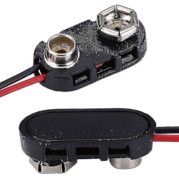20 st 9v klämkontakter, 9v kontakt, typ I klämma Pp3 kontakt med 150 mm S