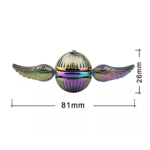 Gyllene kvickare fidget spinner Harry Potter Quidditch metall stål stress ångest leksaker för barn vuxna -ES Multicolored