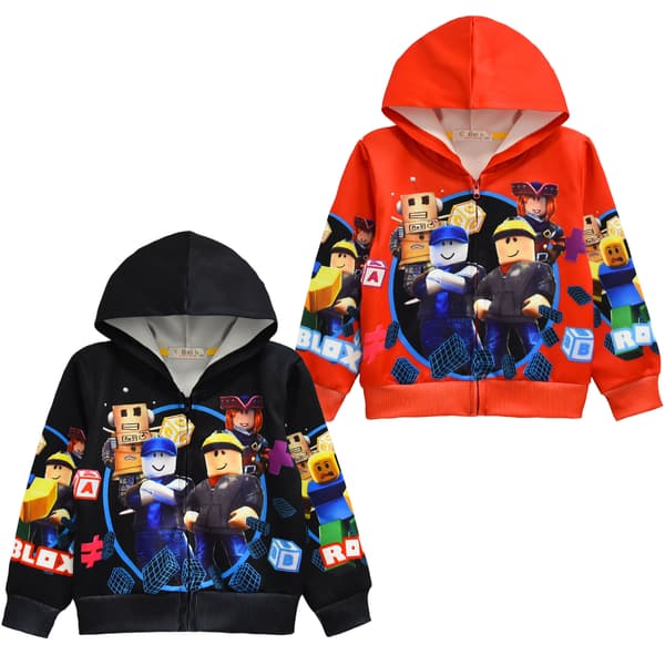 ROBLOX Børnejakke med lynlås og hætte sort[BT] black 150