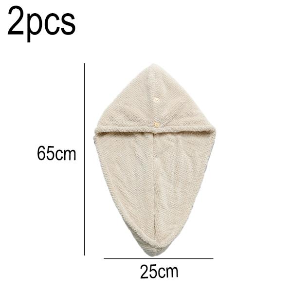 Handdukar 2-pack Snabbtorkande Hårhandduk Turbaner 10 x 28 tum