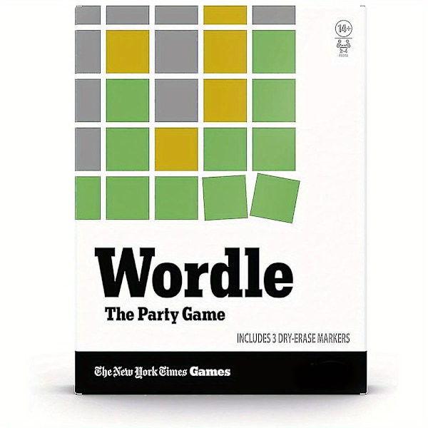 Wordle Partyspel för 2-4 spelare Wordle Brädspel Verktyg för åldrar 14+ Ordspelskort white