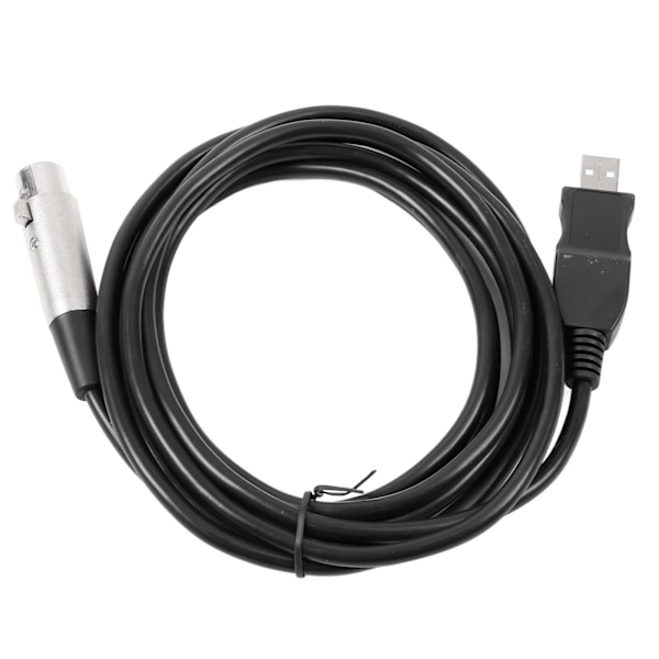 USB till XLR Mikrofonkabel Professionell Stabil Signalutgång Inspelning USB till XLR Mikrofon Konverteringskabel för PC 3m/9.8ft 0.2