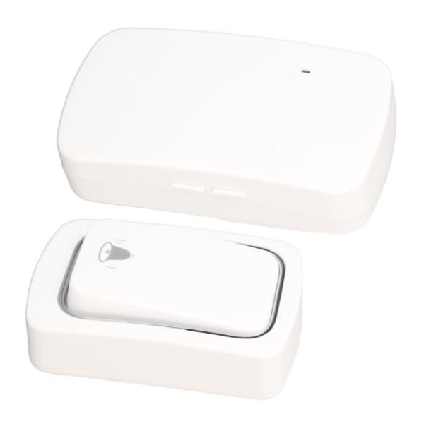 HURRISE Trådlös intercom dörrklocka Självförsörjande trådlös dörrklocka dörrklocka Röst intercom Hålfri installation