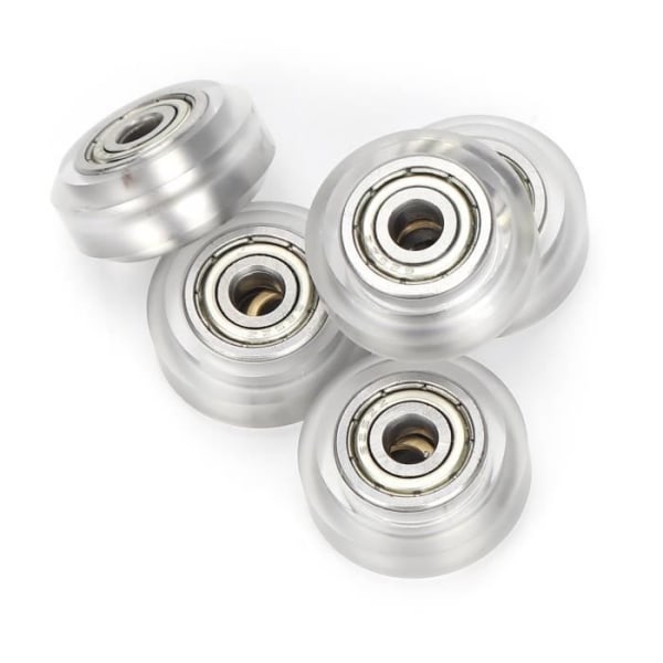 HURRISE POM Pulley POM Pulleys 625zz Bearing Passive Round Wheels Compatible Rollers for Computer Printer White