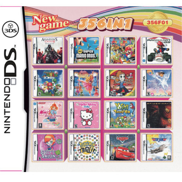 Samlingskassettspillkort for Nintendos DS 3DS 2DS Super J