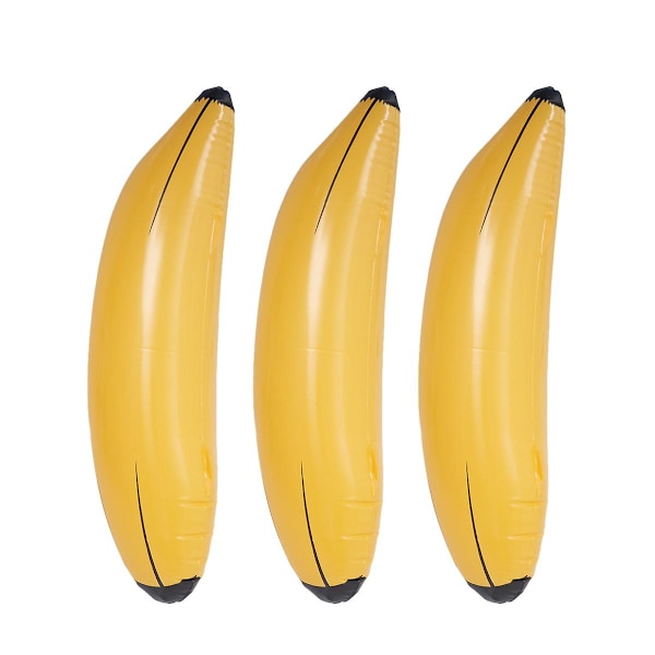 3 stk oppblåsbare leker PVC bananleke oppblåsbare rekvisitter oppblåsbare bananleke fruktrekvisitter
