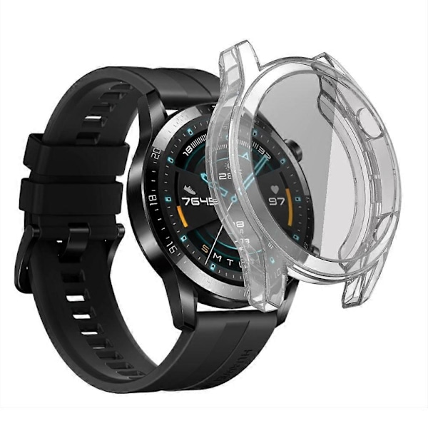 Huawei Watch GT 2 46mm suojakotelo, Pehmeä TPU Täysnäyttö Suojakotelo Suojaava Kotelo sliver