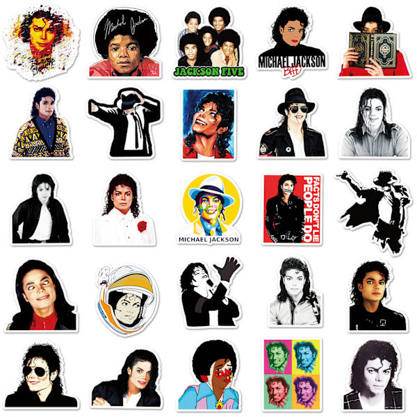 51 kpl Michael Jackson Graffiti-tarraa, Koristetarrat Lu:lle