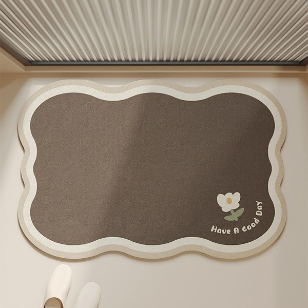 Baderomsmatte i krystallfløyel, absorberende gulvmatte, sklisikker hurtigtørkende myk matte, kjøkkenmatte, smussavvisende dørmatte for bad og toalett, 40*60cm 40*60cm