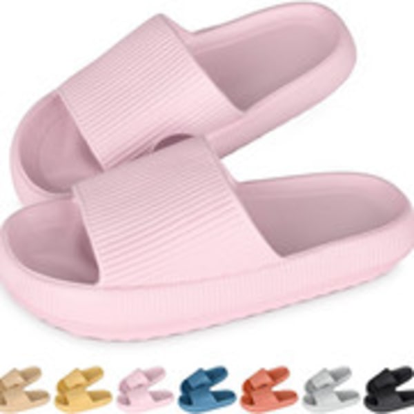 Kvinnors tjocka plattformsmoln tofflor rosa pink 40-41