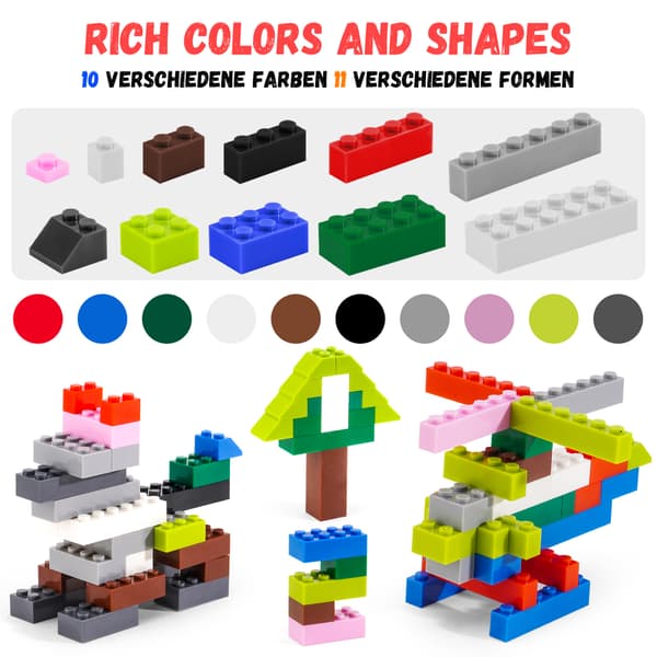 730 st Micro Brick DIY-kit – Kreativt Fritt Bygge Löst Pack*Vit* White