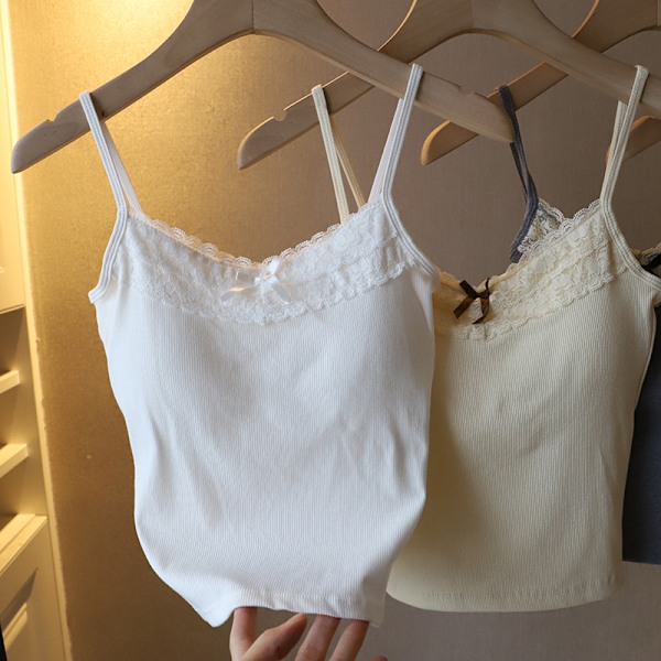Neule Crop Top Naisille Yksivärinen Sling Topit Neule Tank Top Grey