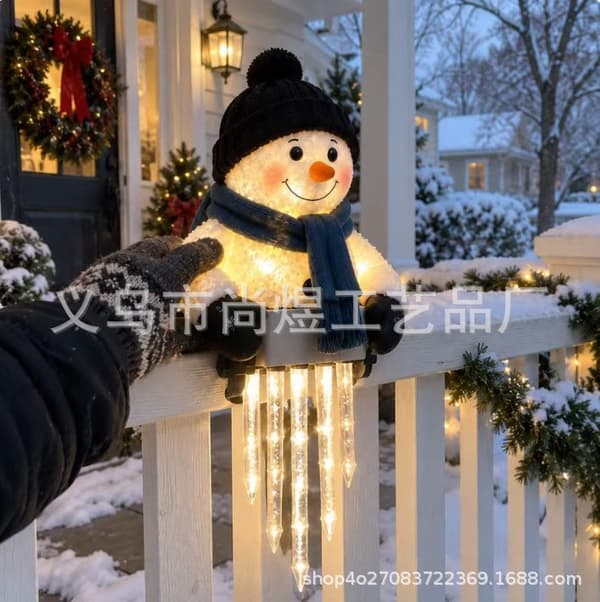 WinterGlow Snögubbe istappsljus, festlig LED-juldekoration för hem och trädgård*Älg* Elk