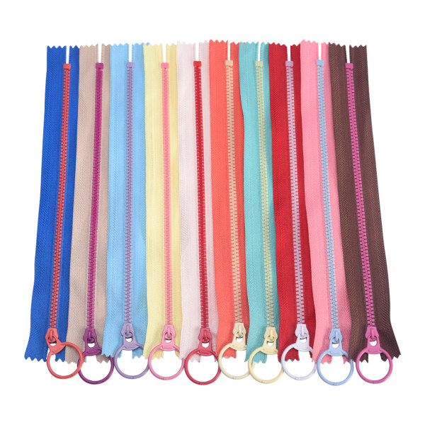 1/3/5 Resin Zippers with Metal Pull Head Durable and Practical 30cm 20 pieces