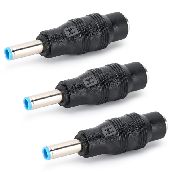 3 stk. Strømforsyningskontakt 5,5 x 2,1 mm Hun og 4,5 x 3,0 mm Han Opladerkontakt til HP Bærbar