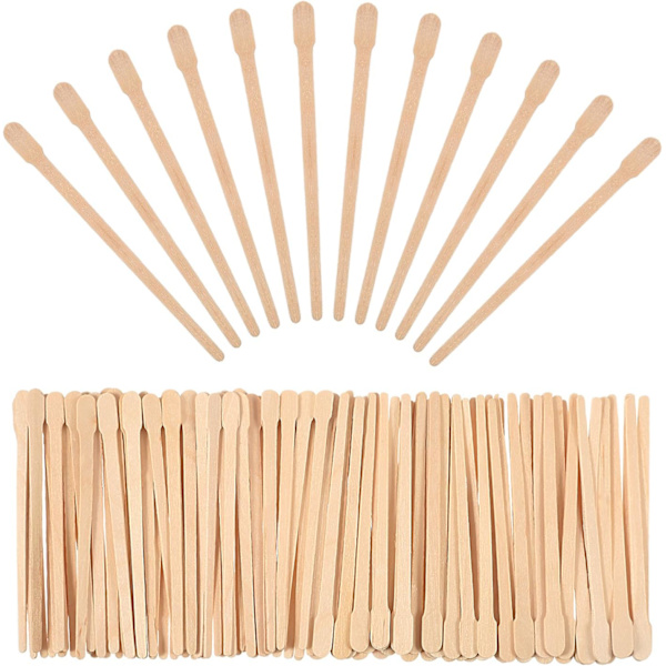 500 st Brow Wax Sticks Små vaxspatlar Applikator Trä Craft