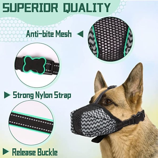Hundmunstycke för husdjur, grått, storlek XL grey XL