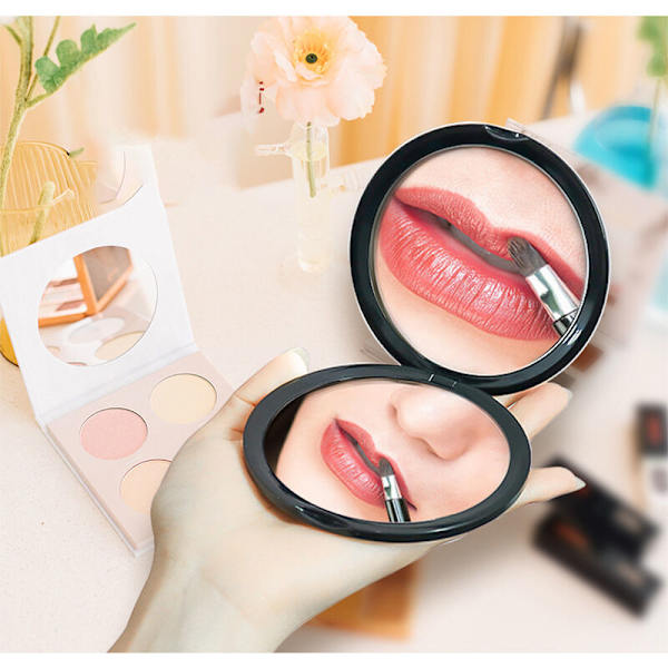 Bärbar Mini Makeup Spegel 10X Förstoring Vik