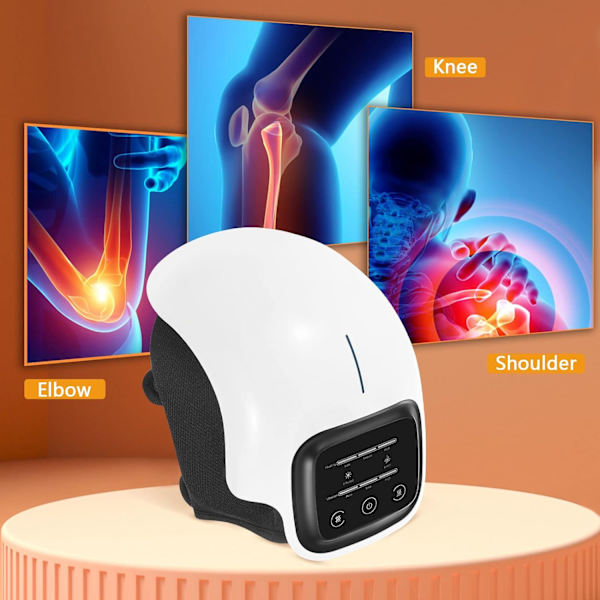 Enbens knådmasserare med värme och knådning smärtlindring uppladdningsbar LED-display för artritmassager och ledvärmare
