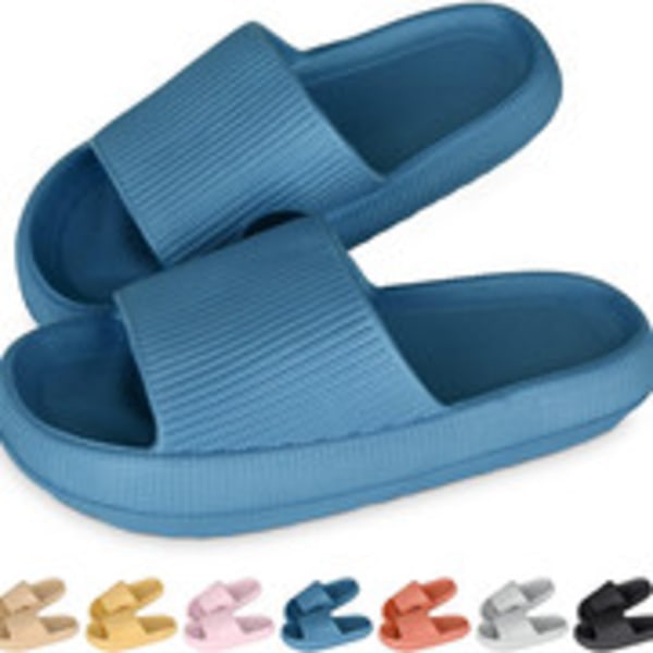 Kvinde Tykke Platform Sky Slippers Blå blue 36-37