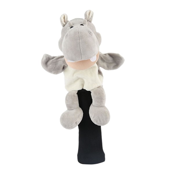 Golfklubbs Huvudskydd för Trä Driver och Långvarig Grey Hippo
