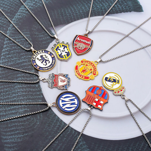 Bakad lackad vändbar halsband med orm och benkedja - Fanhalsband för fotbollsklubb, födelsedag Bavaria