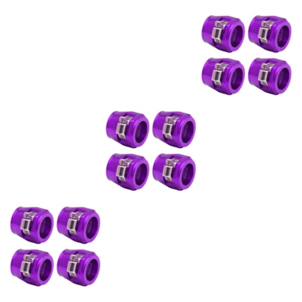 1/2/3/5 4-delad aluminium slangklämma - enkel att installera lila AN12.4pcs purple AN12.4pcs 3PCS