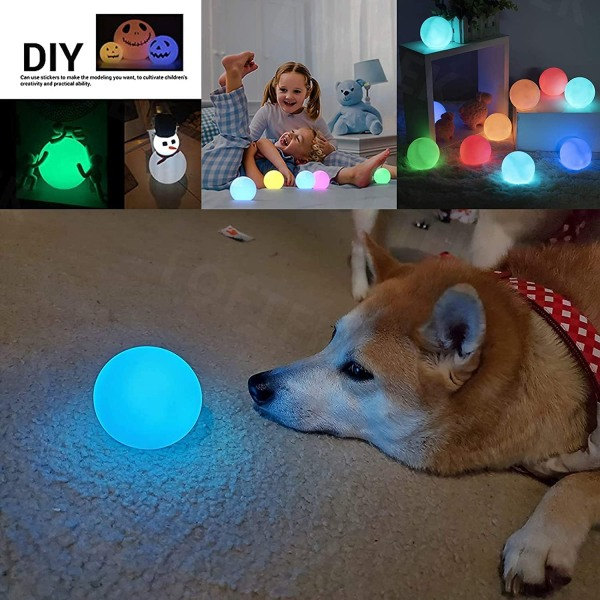 8 cm LED flytande poollampa, 16 RGB färgskiftande bad nattli