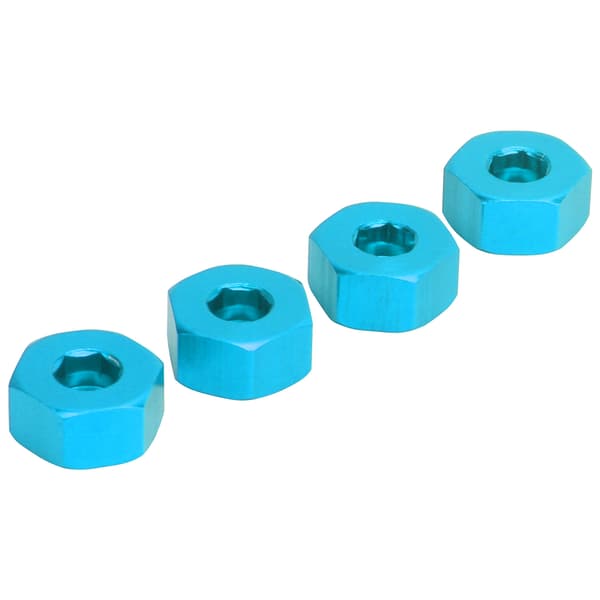 4 stk 5mm til 12mm Kombiner Navadapter Tilbehør for WPL D12 1/10 RC Trucks Blå