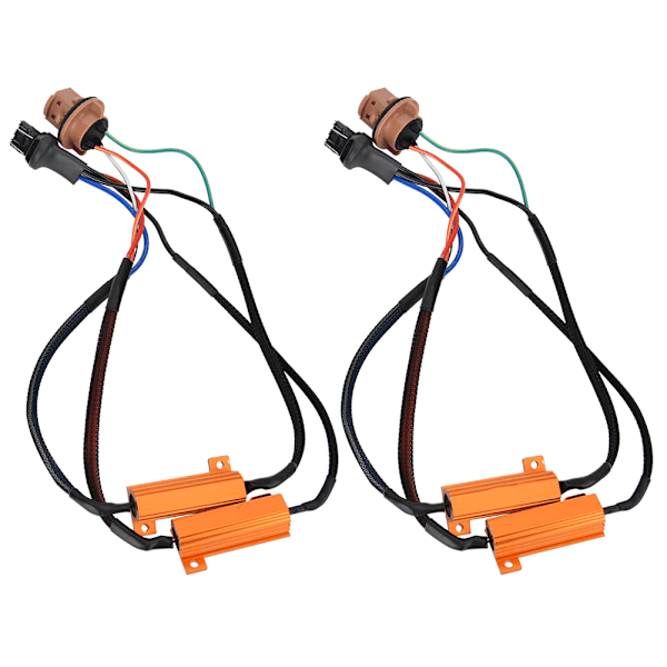 2 stk 50W Last LED Lys Enkelt Modstandskabel, 7443 8RJ Enkelt Modstandskabel