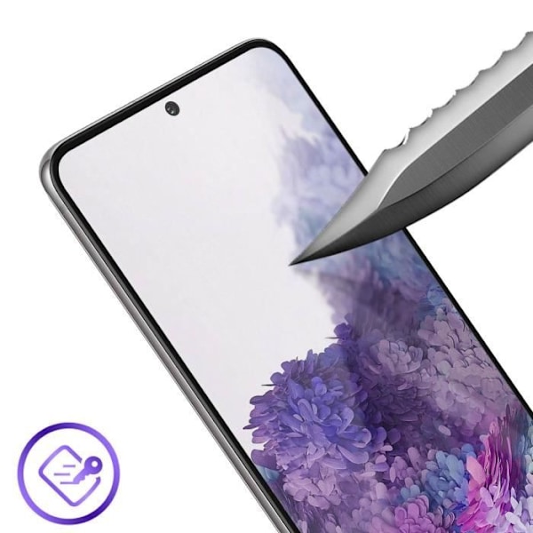 Film til Samsung Galaxy S20 Plus Hærdet glas 9H Akashi Transparent Sort Kontur