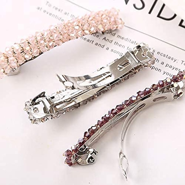 7 stk. Mote Crystal Rhinestone Hårnål Sklisikker Sterk Fast Hårnål Elegant Dame Hårnål Liten Hårnål Jente Dame Blankt Gave