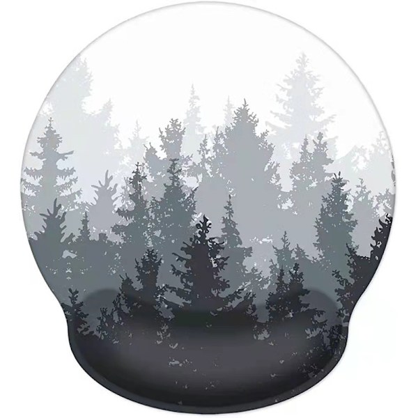 Ergonomisk musemåtte med håndledsstøtte, Forest Memory Foam håndledsstøtte musemåtter, smertelindrende musemåtte til gaming, arbejde, mænd, kvinder