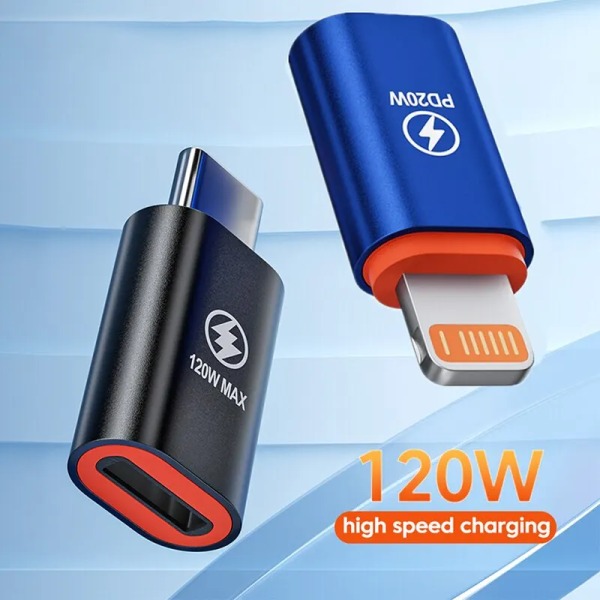 USB C - Lightning-sovitin PD 20W 120W Pikalataus Lightning-uros - Type C -sovitin iPhone IOS:lle USB Type C -muuntimeen 2PCS ios to TypeC
