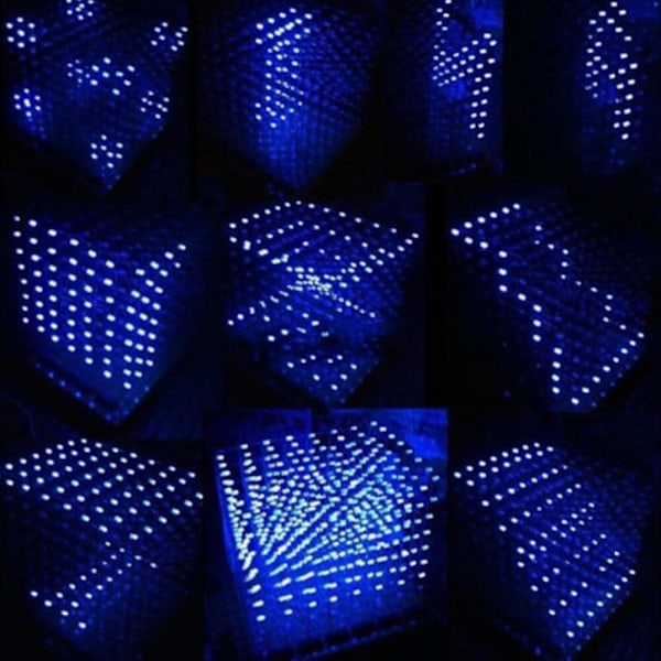 3D LED-kube sett DIY loddeprosjekt 8x8x8 elektronisk suite